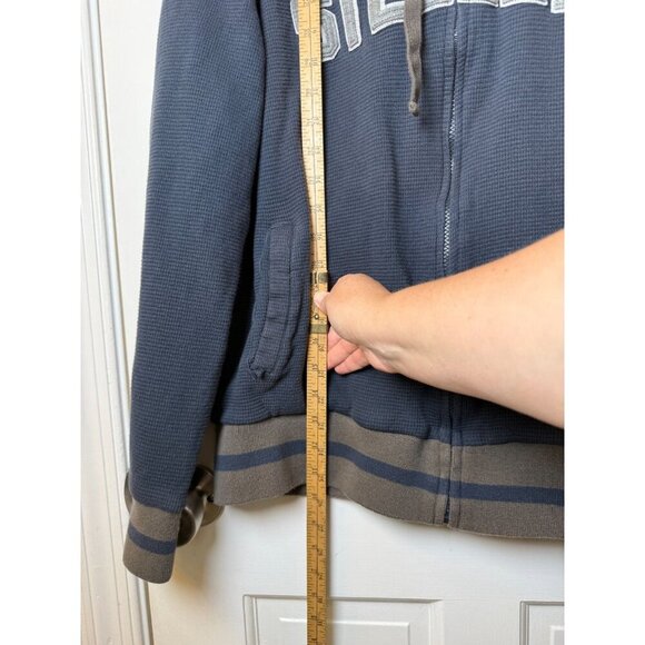 NFL Pro Line Men's Thermal Pittsburgh Steelers Full Zip Up with Hood Size Large - Picture 7 of 12